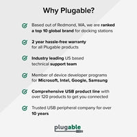 Plugable USB-C to Gigabit Ethernet Adapter - 1000Mbps AX88179A Plugable USB-C to Gigabit Ethernet Adapter - 1000Mbps AX88179A